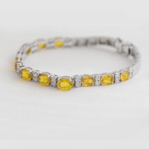 Yellow Sapphire Diamond Bracelet