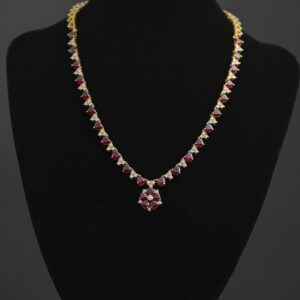 Red Ruby Gold Necklace