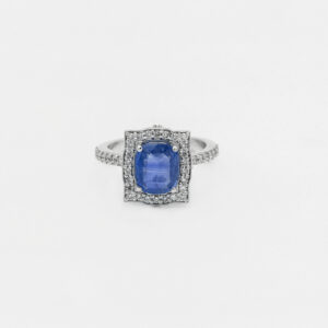 Blue Sapphire Diamond Ring
